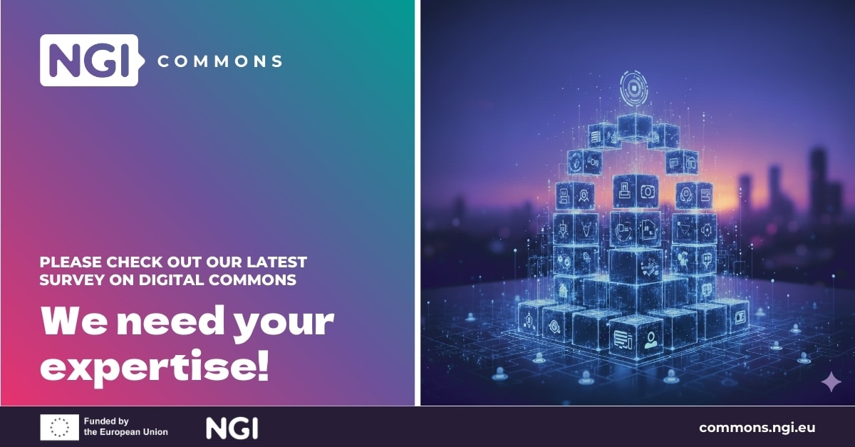 Survey on Digital Commons Building Blocks for the Open Internet Stack